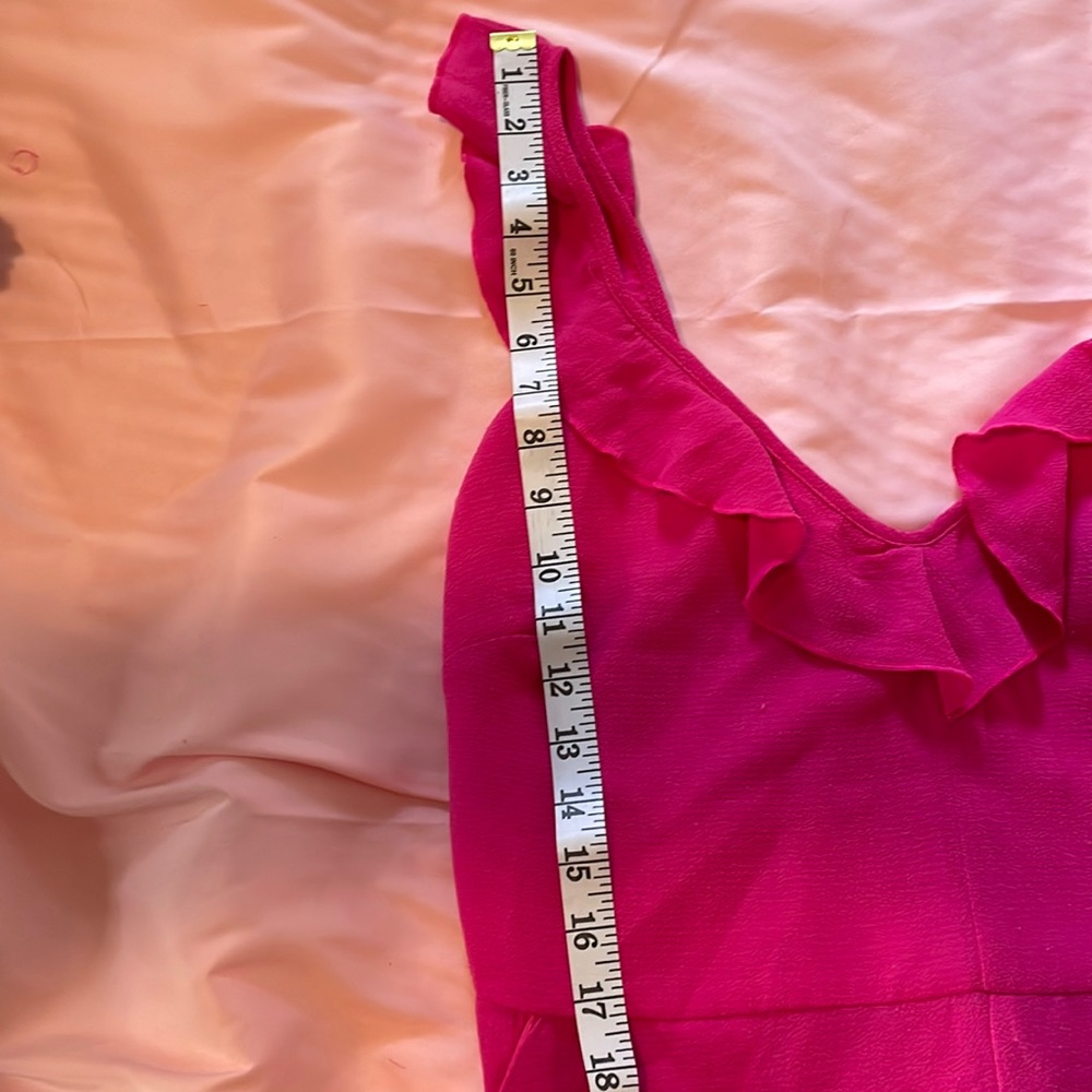 New Look Pink Ruffle Jumpsuit - Picture 7 of 8
